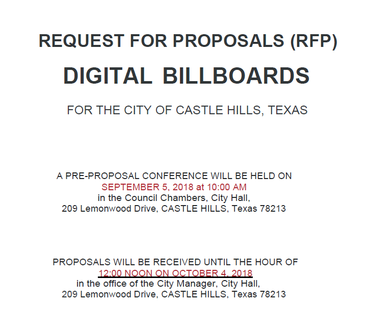 RFP Digital Billboard Image