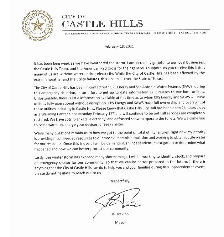 mayor letter feb 18 2021