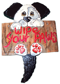 Wipe Your Paws Dog Sign