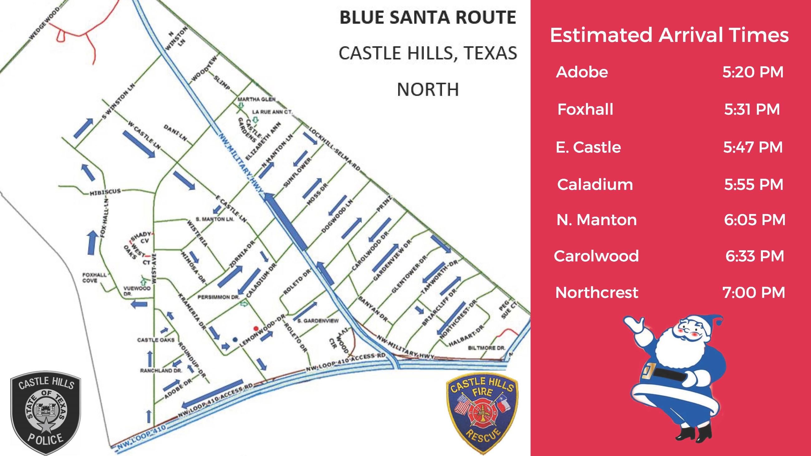 Blue Santa Route PD